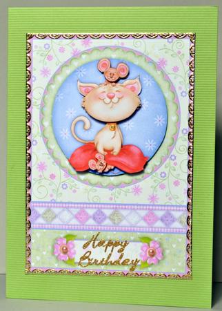 Purrfect Friend Card Topper & Decoupage by Kristina Norbat