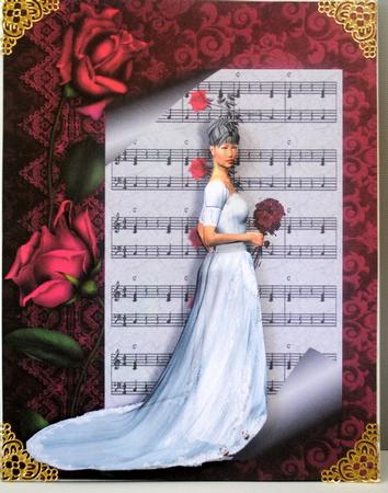 Lady with Music and Roses by Kristina Norbat