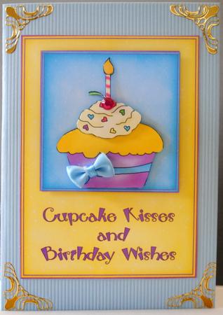 Cupcake Kisses and Birthday Wishes - Decoupage Card by Kristina Norbat