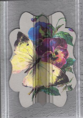 Butterfly Pansey Bracket Side Stacker by Kristina Norbat