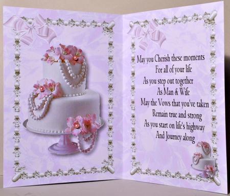 White/pink Wedding Cake A5 Insert by Kristina Norbat