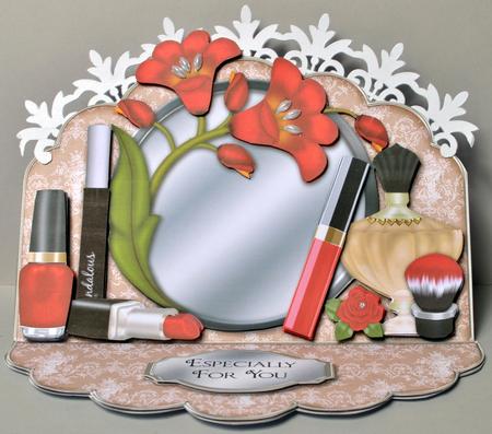 Sophisticated in Red - Scalloped Easel Card Kit by Kristina Norbat