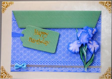 Purple Iris Envelope Sheet by Kristina Norbat
