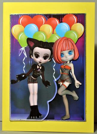 Fancy Dress Party Scalloped Edge Envelope Card by Kristina Norbat