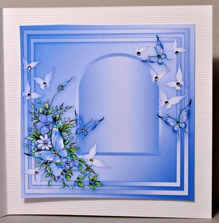 Lilac Flowers and Butterflies Arch - Insert Plate 8x8 Inch by Kristina Norbat