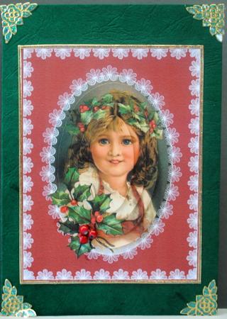 Victorian Christmas Girl - "grace" - Pyramid Card by Kristina Norbat