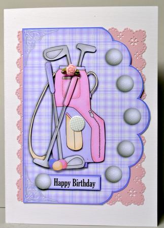 Greatest Golfer Too - Scalloped Edge Card by Kristina Norbat