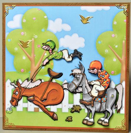 Day at the Races Horse Racing Decoupage by Kristina Norbat