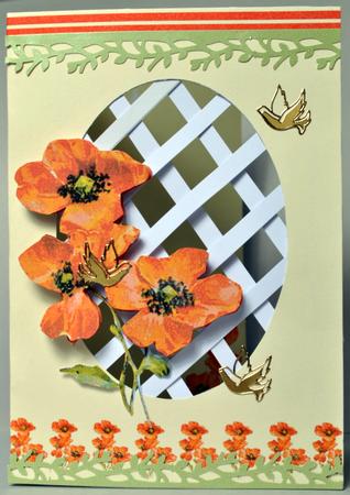Poppies - Trellis Card Kit by Kristina Norbat