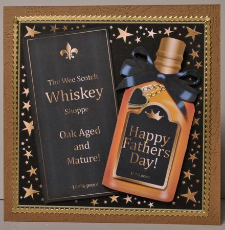 Fathers Day Whisky Quick Card with 3D Decoupage by Kristina Norbat