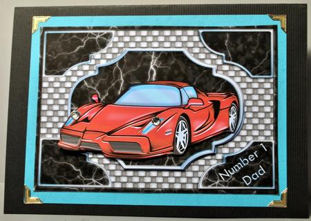 Red Sports Car Quick Card by Kristina Norbat