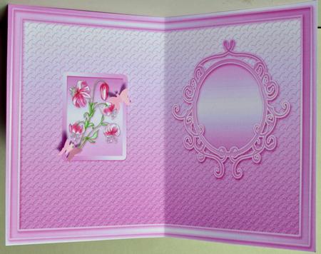 Pink Lily Spray A5 Portrait Insert by Kristina Norbat