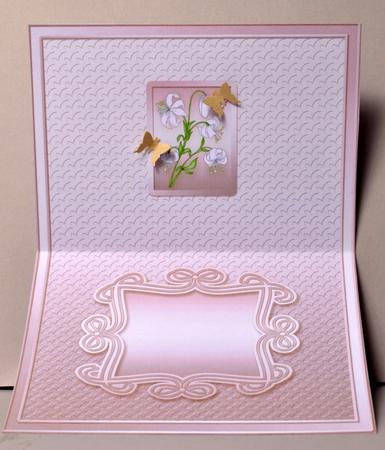 White Lily Spray A5 Landscape Insert by Kristina Norbat