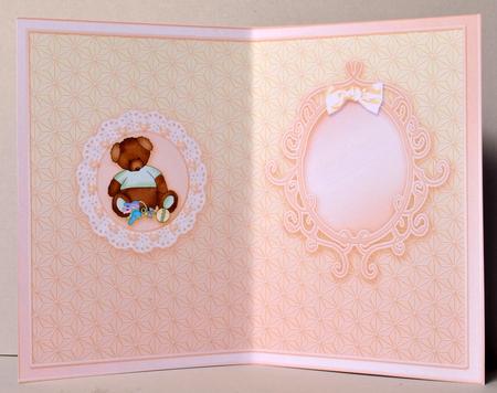 Tattered Teddy New Baby Matching A5 Insert by Kristina Norbat