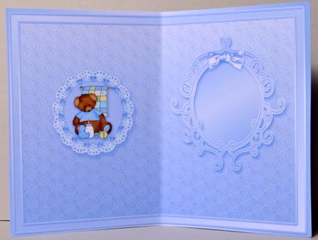 Tattered Teddy Baby Boy Matching A5 Insert by Kristina Norbat