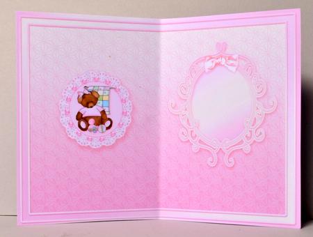 Tattered Teddy Baby Girl Matching A5 Insert by Kristina Norbat