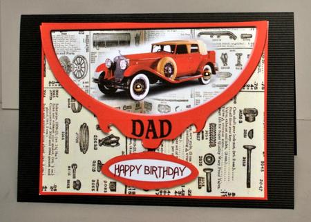 Vintage Car Envelope Card - Dad by Kristina Norbat