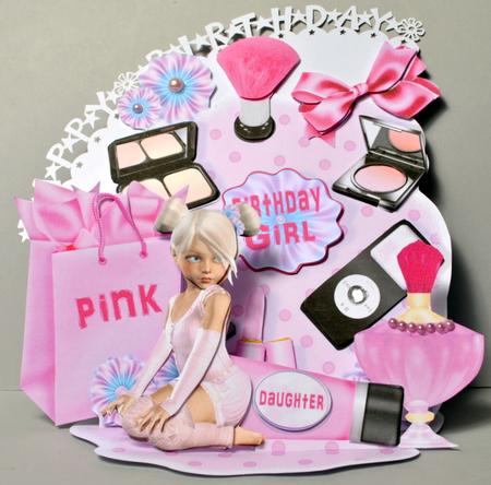 Giant Easel Tableau 3D Card Kit - Ain't She Sweet! by Kristina Norbat