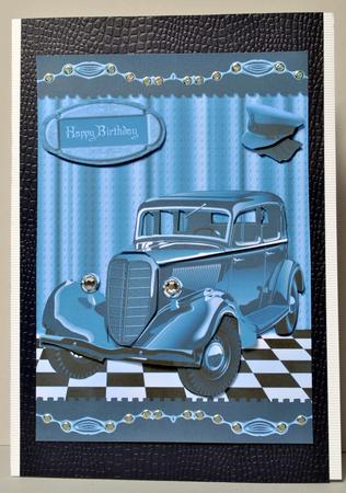 Classic Vintage Car with Decoupage by Kristina Norbat