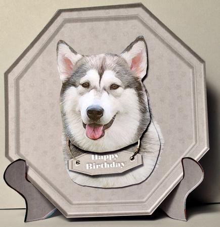 Alaskan Malamute Plaque with Stand by Kristina Norbat