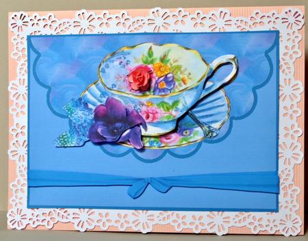 A Lovely Cup of Tea Envelope Card by Kristina Norbat
