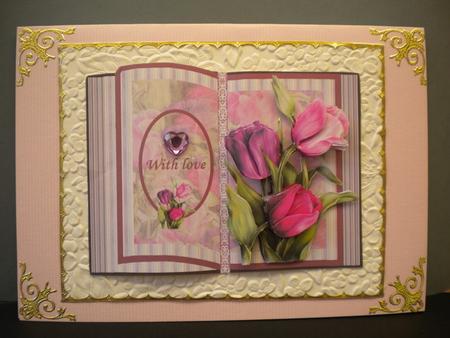 Pink and Lilac Tulips Book Sheet by Kristina Norbat