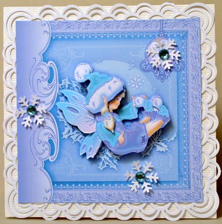Frosty Fairy Christmas Topper & Decoupage by Kristina Norbat