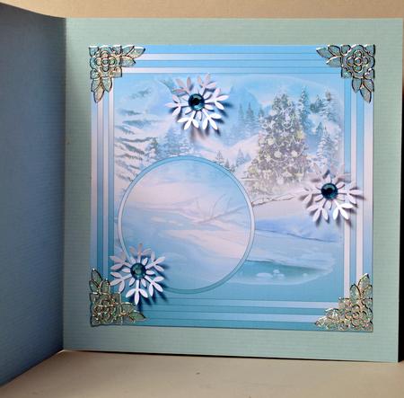 Christmas Tree Snow Scene - 8in x 8in Insert Plate by Kristina Norbat
