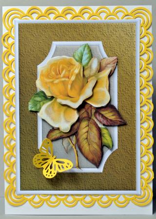 Yellow Rose Quick Card by Kristina Norbat