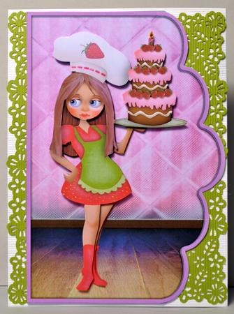 The Baker Scalloped Card Front by Kristina Norbat