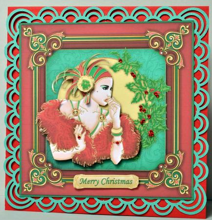 Art Deco Lady Christmas Topper & Decoupage by Kristina Norbat