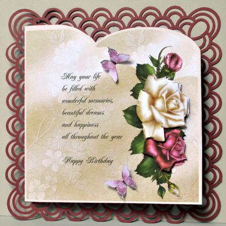 Shaped Card with Verse and Rose by Kristina Norbat