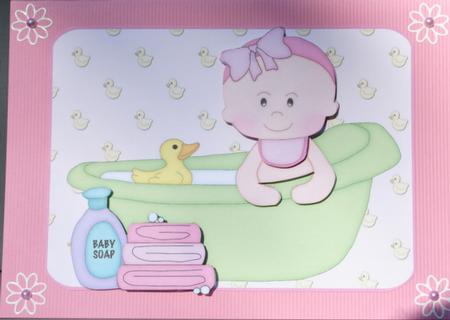 Baby Girl in Bath by Kristina Norbat