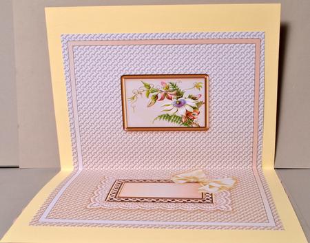 Vintage Floral Spray on a Broiderie Anglaise Frame A5 Insert by Kristina Norbat