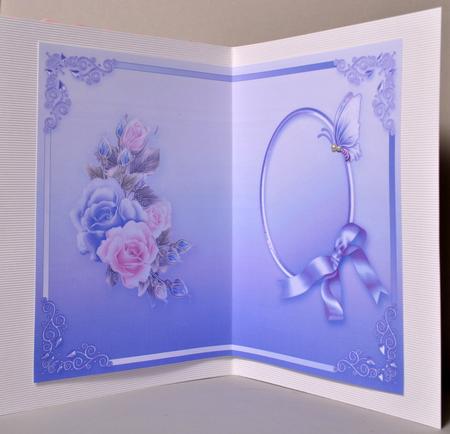 Lilac Heart with Rose Spray Matching A5 Insert by Kristina Norbat