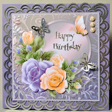 Gold Roses and Butterfly Decoupage by Kristina Norbat