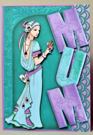 Art Deco Lady Over the Side Mum Jade by Kristina Norbat