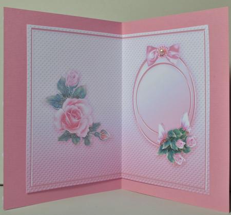 Pink Roses on an Ornate Frame Matching A5 Insert by Kristina Norbat