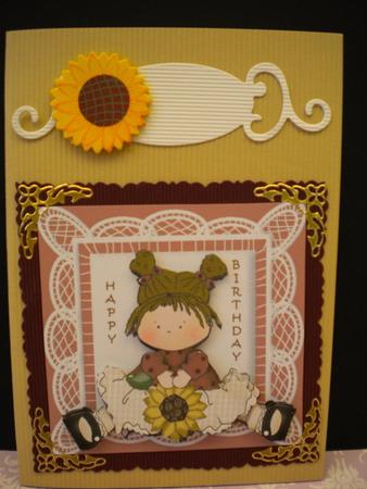 Little Girl on Lace Panel by Kristina Norbat