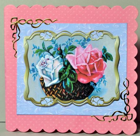 Roses in Gold Frame by Kristina Norbat