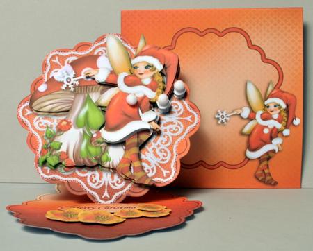 Fairy Christmas Flower Shaped Easel Card Kit by Kristina Norbat