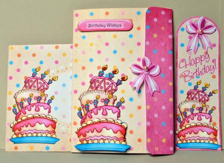 Birthday Cake - Portfolio Card Kit by Kristina Norbat