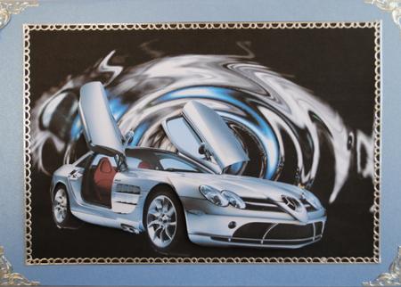Mercedes Sports Car Decoupage by Kristina Norbat