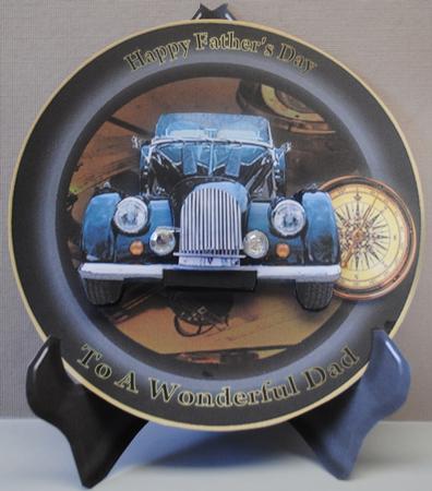 Vintage Car 3D Step by Step Plate Card by Kristina Norbat