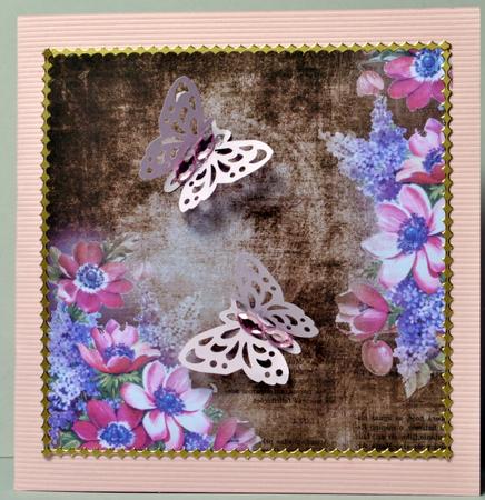 Floral Coloured Corners 8 Scrapbooking Papers Kit by Kristina Norbat