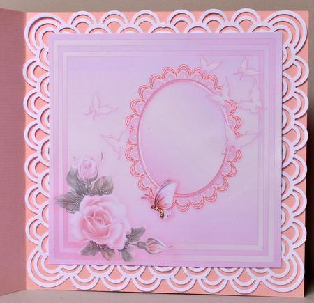 Pretty in Peach Birthday Roses - 8in x 8in Insert Plate by Kristina Norbat