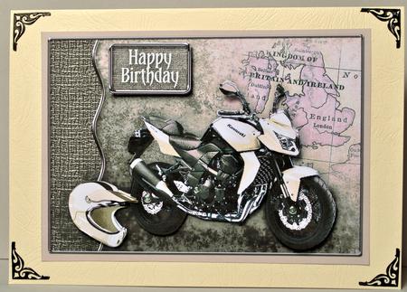 Cream Motorbike Decoupage by Kristina Norbat