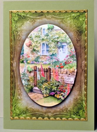 Rose Cottage Quick Card by Kristina Norbat
