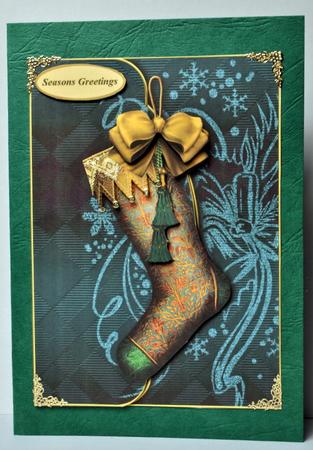 Vintage Stocking Envelope Card by Kristina Norbat