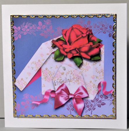 Gift Boxed Red Rose 8" x 8" by Kristina Norbat
